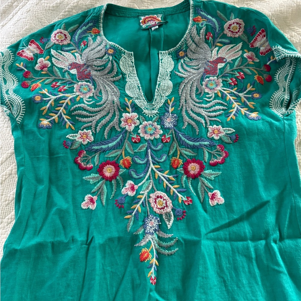 Johnny Was Embroidered Mini Dress - Picture 2 of 4